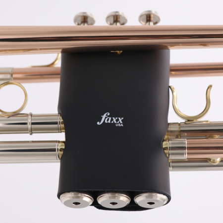 Picture of Faxx Valve Guard, Black Leather with Velcro Closure for Trumpet / Cornet