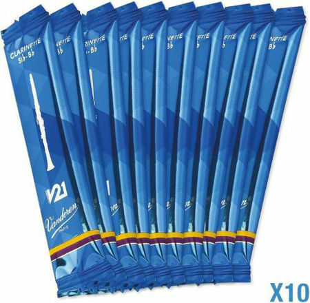 Picture of Vandoren V21 Bb Clarinet Reeds. Sold individually – Please call to confirm availability.